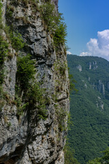Rock walls in the mountains