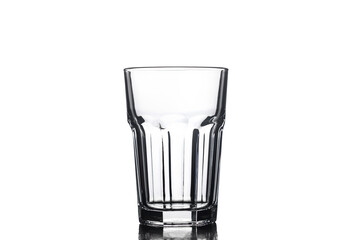 Empty highball glass on a white background. Isolated