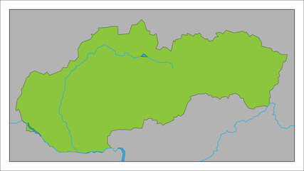 スロバキアの地図です