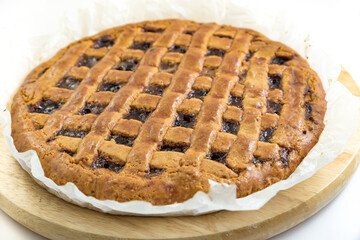 Tasty tart with homemade fig jam