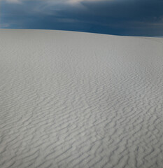 Fototapeta na wymiar White Sands National Park American national park New Mexico USA. White Sands Missile Range. Tularosa Basin. White sand dunes composed of gypsum cryst