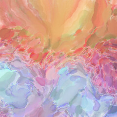 Handmade surreal abstract pattern watercolor. Modern artistic painting. 2d illustration. Texture backdrop painting mix. Creative wall art. Contemporary art.