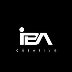 IBA Letter Initial Logo Design Template Vector Illustration