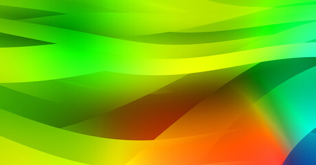 Abstract background with colorful gradient. Vibrant graphic wallpaper with stripes design. Fluid 2D illustration of modern movement.