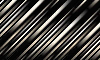 Dark abstract luxury striped 3d vector background with black metallic three dimensional shapes.