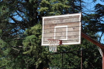 old basketball hoop