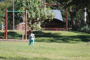 child playing on playground