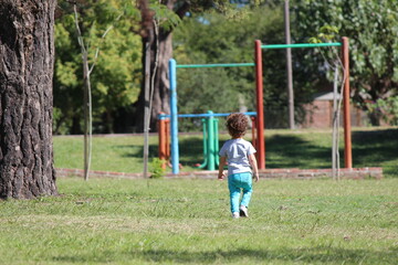 child playing soccer