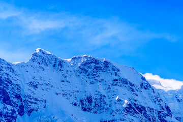 The Swiss Alps at Murren, Switzerland. Jungfrau Region. The valley of Lauterbrunnen from Interlaken.