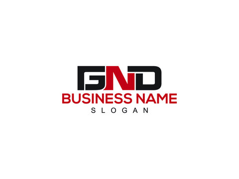 GND Logo Letter Vector For Brand
