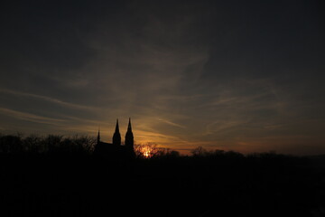 Obraz premium church in the sunset