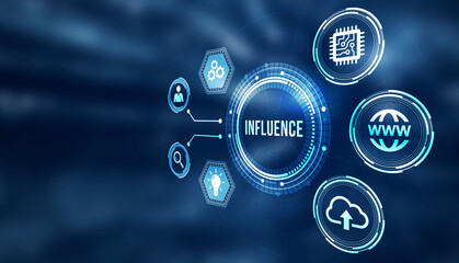Internet, business, Technology and network concept. Influencer marketing concept