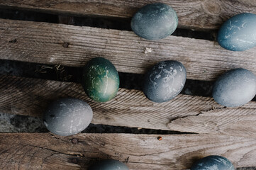 special easter, painting easter eggs, rusty painting, creative eggs, macro universe, dark colors, a lot of eggs