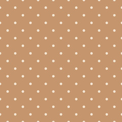 Polka dots pattern brown