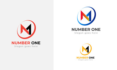 Creative logo for company and brand n and 1 mark logo 