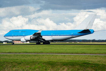 Untitled airplane. Passenger plane. Aircraft without title at airport. Aviation theme.