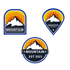 Set of Adventure and outdoor vintage logo template, badge or emblem style © Arga Umbara