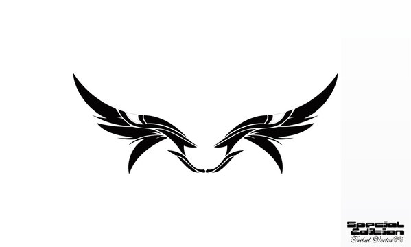 feather tribal tiger icon vector logo