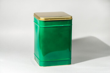 Green case (box) with gold cover.