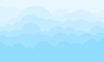 Simple blue cloud background. Vector illustration.