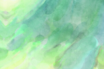 Watercolor abstract painting with pastel colors. Soft color painted illustration of calming composition for poster, wall art, banner, card, book cover or packaging. Modern brush strokes painting.