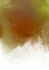 Abstract colorful watercolor on white background. Digital art painting.