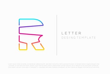R letter logo, vector icon desing