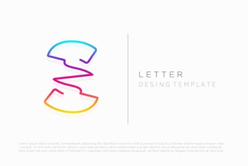 S letter logo, vector icon desing