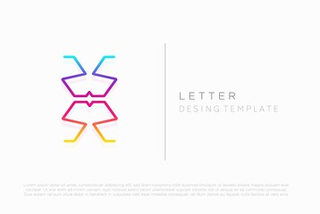 X letter logo, vector icon desing
