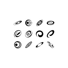 Set of abstract space icons vector illustration