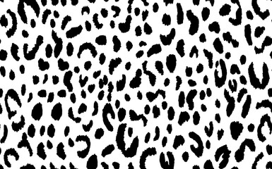 Abstract modern leopard seamless pattern. Animals trendy background. Black and white decorative vector stock illustration for print, card, postcard, fabric, textile. Modern ornament of stylized skin