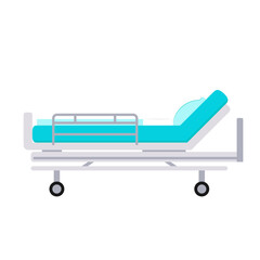 Hospital bed vector. Hospital bed on white background.