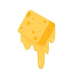 Cheese vector. background. Cheese stretch. Cheese on white background. Cheese cubes vector.