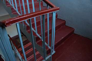 staircase at the entrance of a multi-storey building in Ukraine