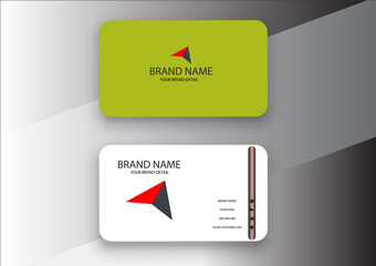 Business card template with arrows