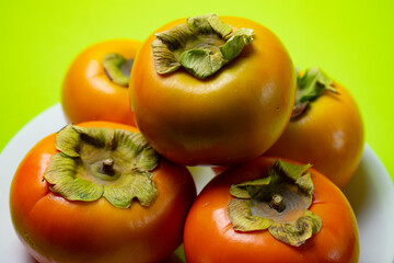 persimmon fruit on the table
