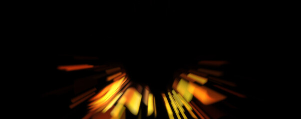 Light particle trails. Light explosion star with glowing particles and lines. Beautiful moving abstract rays background.