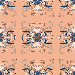 Seamless Pattern Indian Motives Packaging Fabric Design Indian Ornament