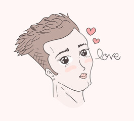 Man and love message