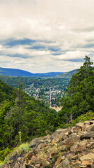 Landscape of small town San Martin de los Andes. Taken from the top of near by hill	