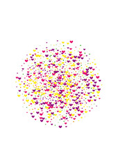 Pink Element Confetti Texture. Red Romance Background. Rose Circle Marry. Yellow Girl Wallpaper. Mother Illustration.