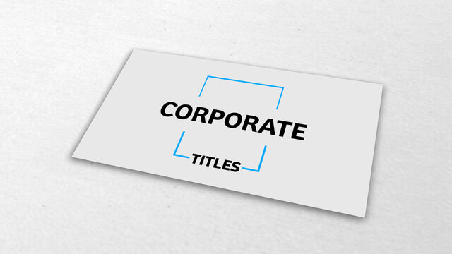Modern Sliding Corporate Titles