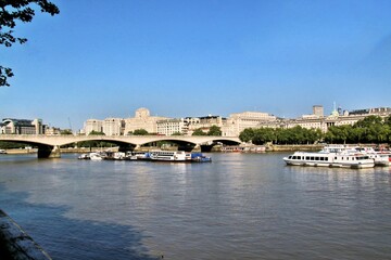 Fototapeta na wymiar A view of the River Thames in London