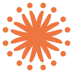 Cute Mandala. Ornamental round doodle flower isolated on white background. Geometric decorative ornament in ethnic oriental style.