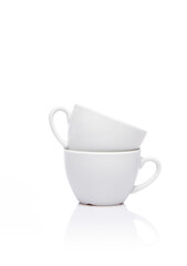 white cup isolated on white