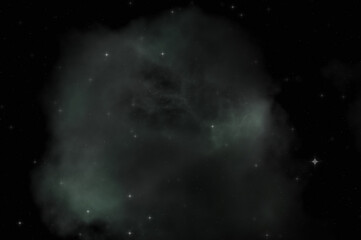 Star field in galaxy space with colorful nebula. Sci fi background of deep space. Ethereal wallpaper.