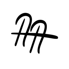 AA initial handwritten logo for identity