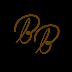 BB initial handwritten logo for identity