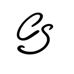 CS initial handwritten logo for identity
