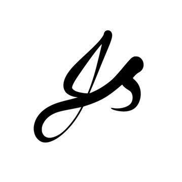 JS initial handwritten logo for identity